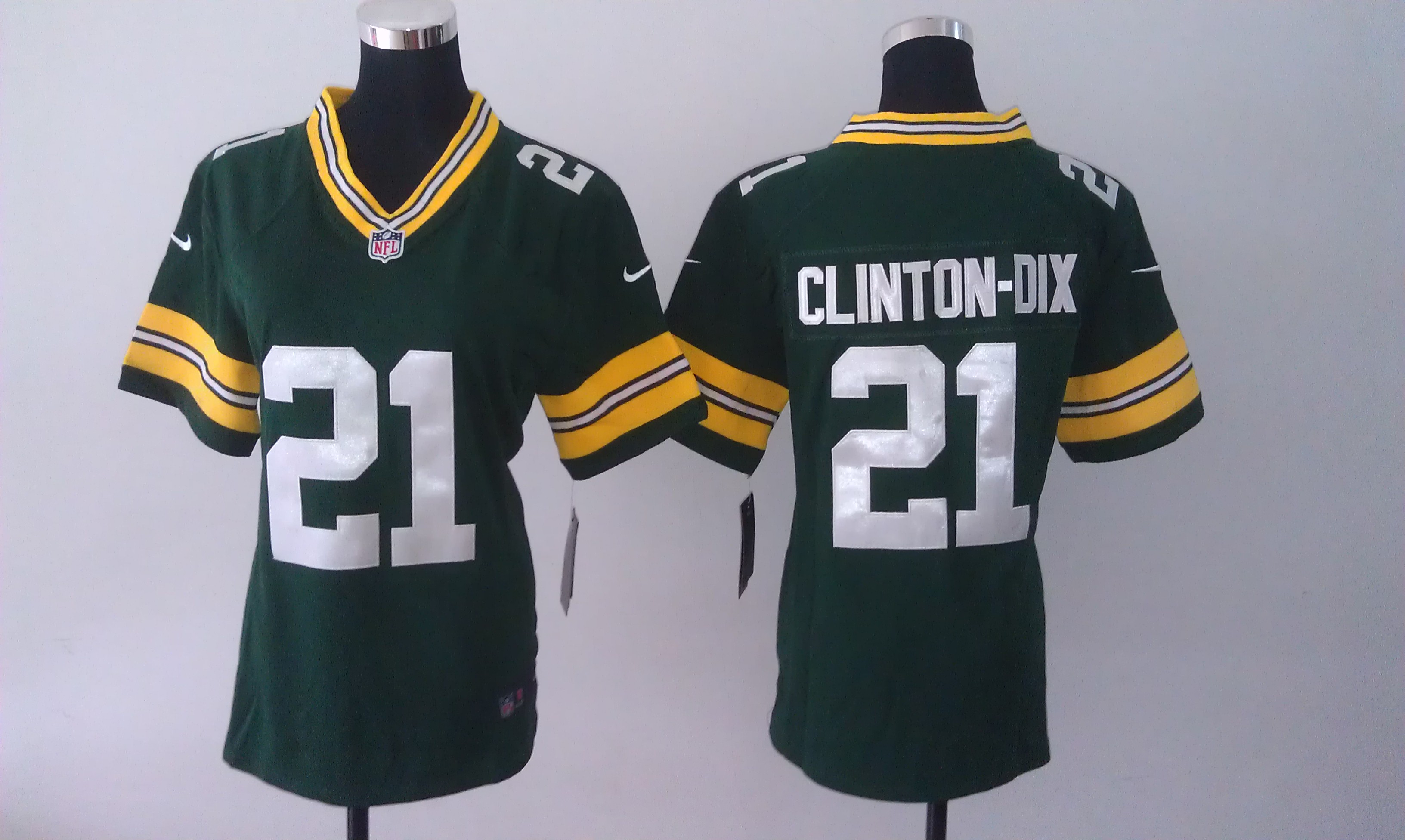Nike Packers 21 Clinton-Dix Green Women Game Jerseys