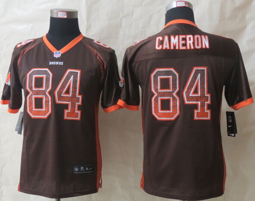 Nike Browns 84 Cameron Drift Fashion Brown Youth Jerseys