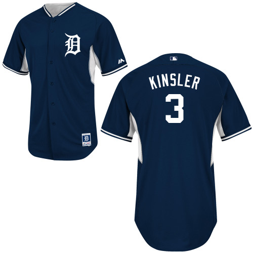 Tigers 3 Kinsler Blue New Cool Base Jerseys