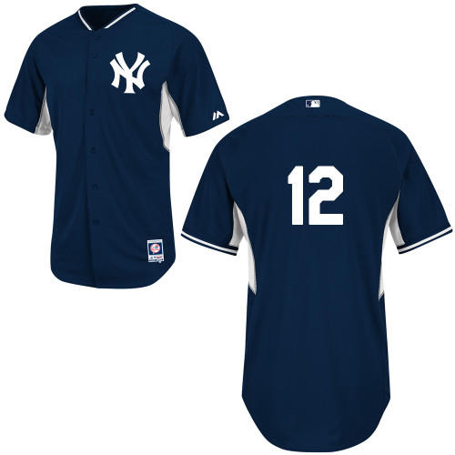 Yankees 12 Boggs Blue New Cool Base Jerseys