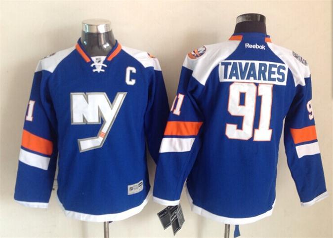 Islanders 91 Tavares Blue 2014 Stadium Jerseys