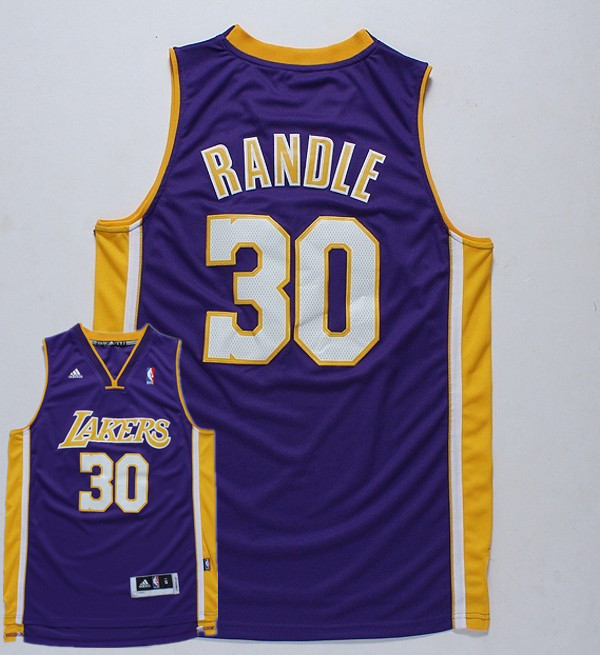 Lakers 30 Randle Purple Hardwood Classics Jerseys