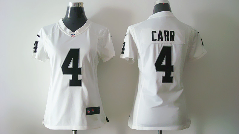 Nike Raiders 4 Carr White Women Game Jerseys