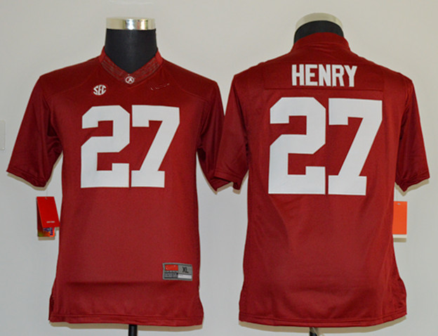 Alabama Crimson Tide 27 Henry Red NCAA Youth Jerseys