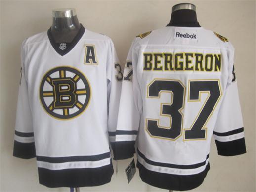Bruins 37 Bergeron White New Reebok Jerseys