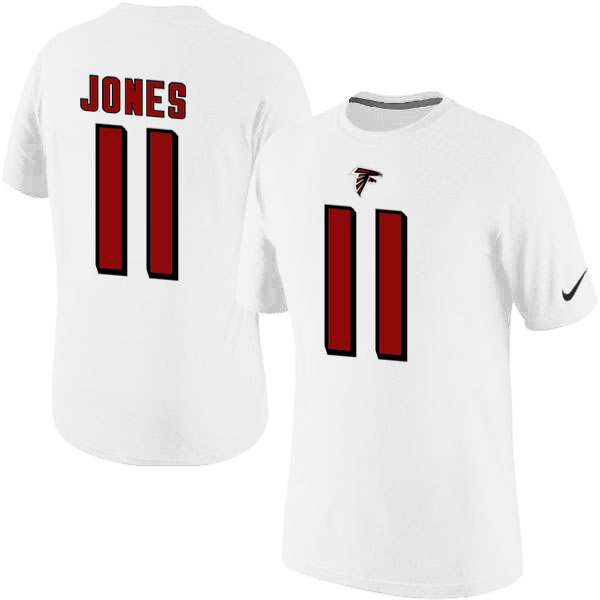 Nike Atlanta Falcons 11 Jones Name & Number T Shirt White02