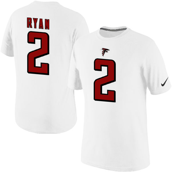 Nike Atlanta Falcons 2 Ryan Name & Number T Shirt White02