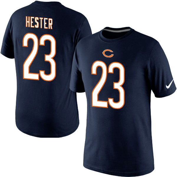 Nike Chicago Bears 23 Hester Name & Number T Shirt Blue02