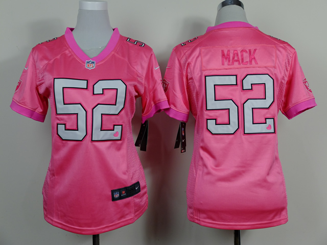 Nike Raiders 52 Mack Pink Love Women Game Jerseys