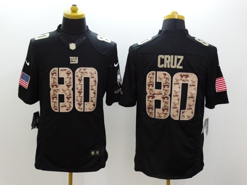 Nike Giants 80 Cruz Black Salute To Service Limited Jerseys