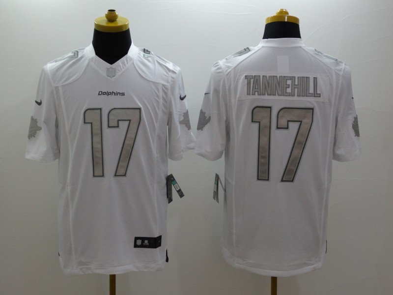 Nike Dolphins 17 Tannehill White Platinum Limited Jerseys