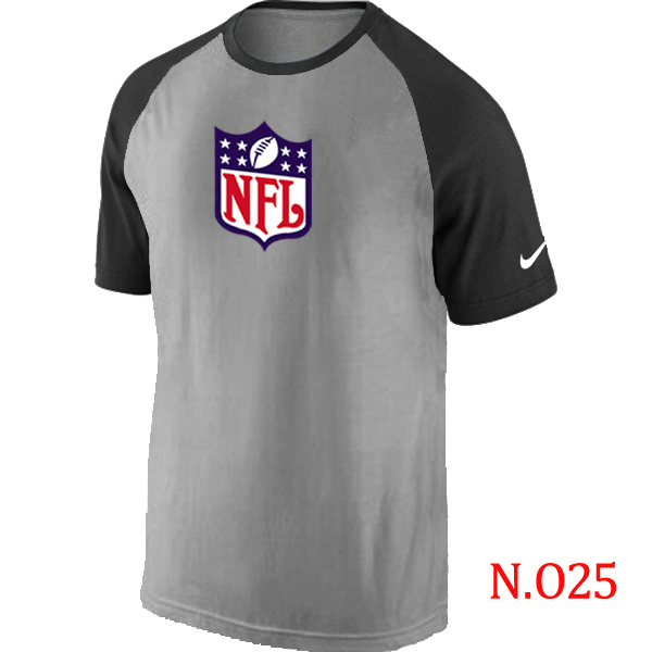 Nike NFL Logo Ash Tri Big Play Raglan T Shirt Grey&Black