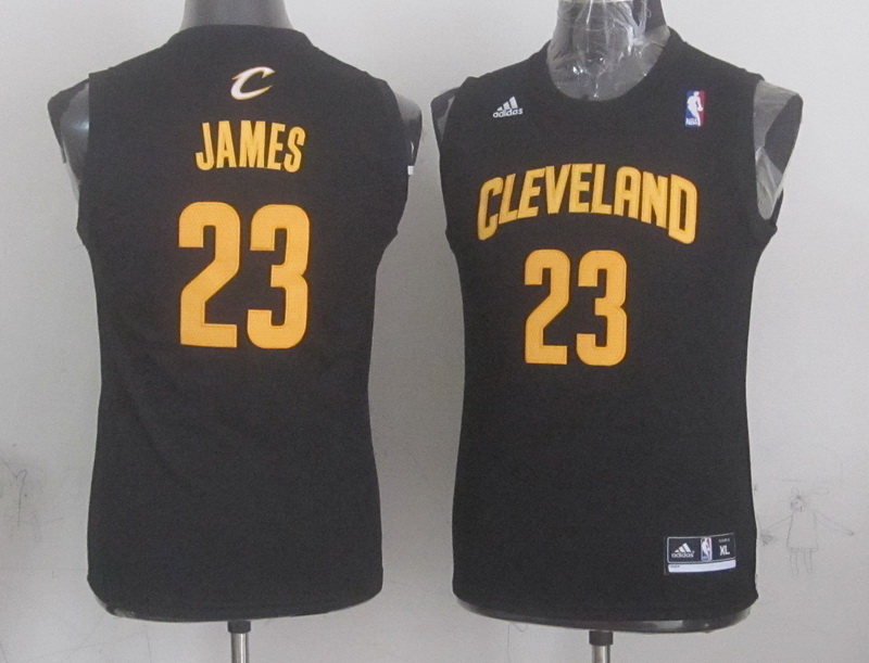 Cavaliers 23 James Black Youth Jersey