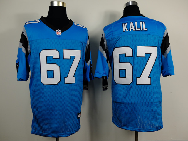 Nike Panthers 67 Ryan Kalil Blue Elite Jersey