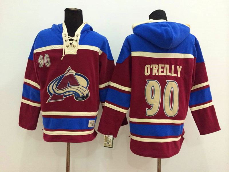 Avalanche 90 Ryan O'Reilly Red All Stitched Hooded Sweatshirt