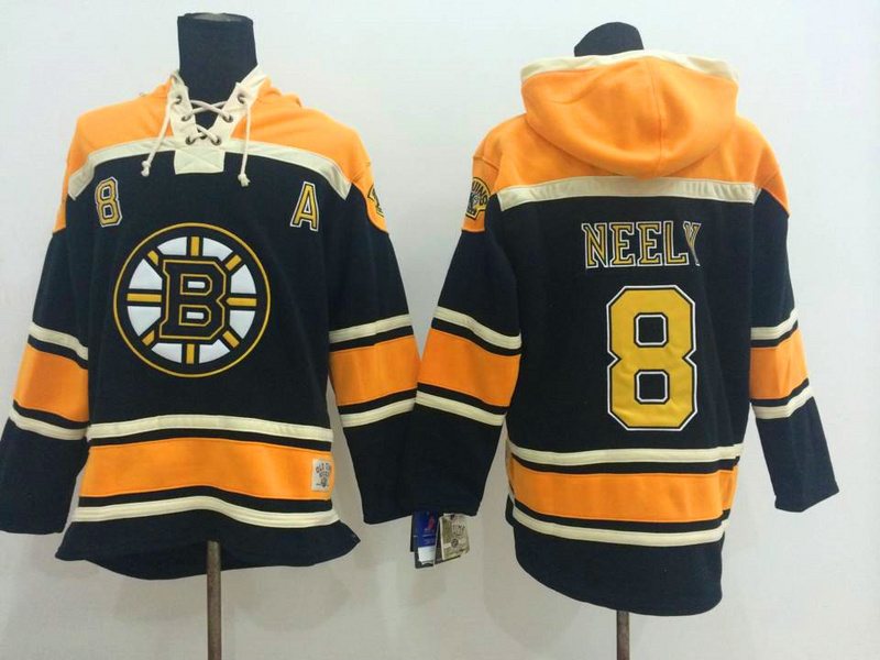 Bruins 8 Cam Neely Black All Stitched Hooded Sweatshirt