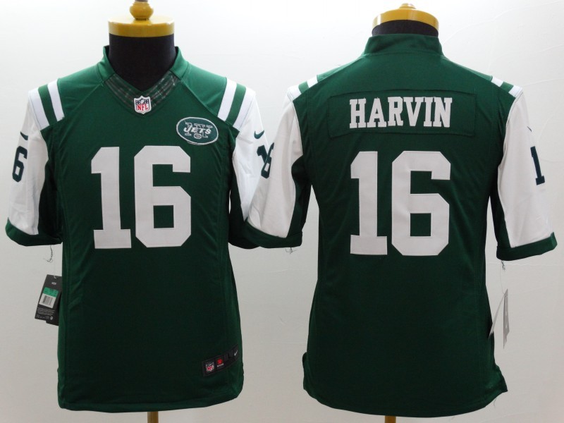 Nike Jets 16 Harvin Green Youth Game Jerseys
