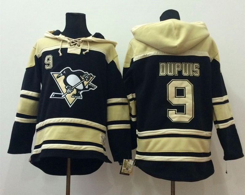 Penguins 9 Pascal Dupuis Black All Stitched Hooded Sweatshirt