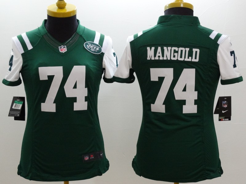 Nike Jets 74 Mangold Green Women Limited Jerseys