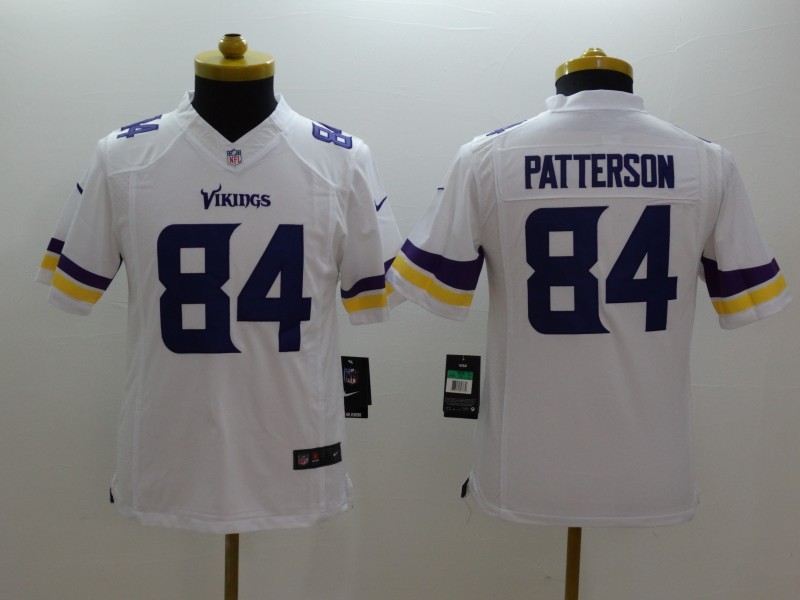 Nike Vikings 84 Patterson White Youth Limited Jerseys