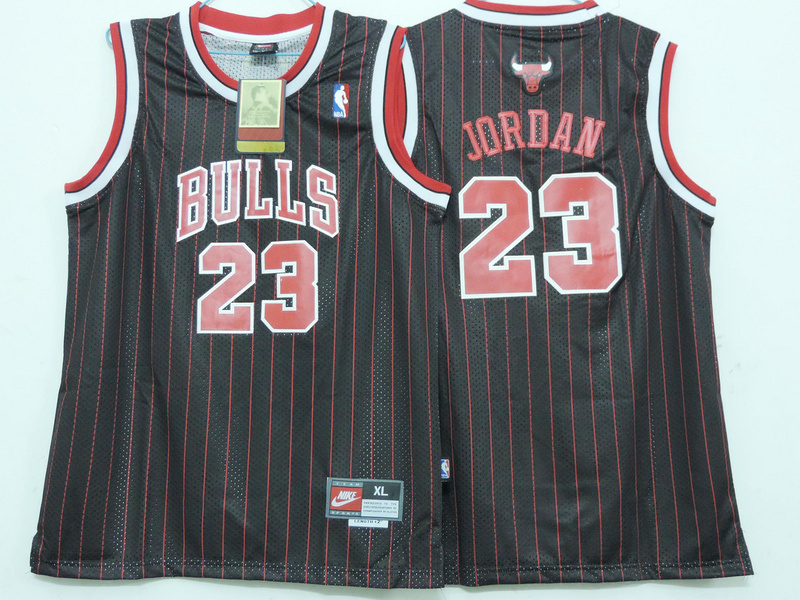 Bulls 23 Jordan Black Youth Jersey