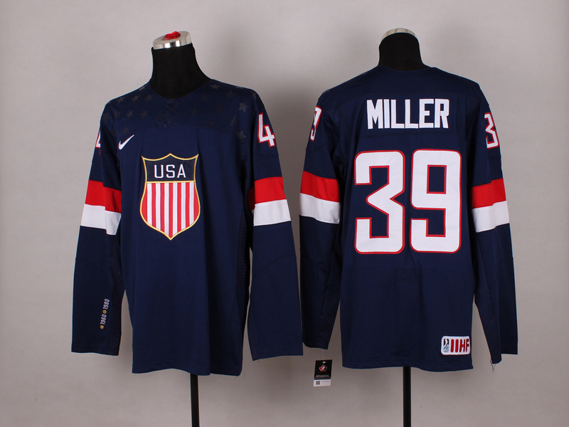USA 39 Miller Blue 2014 Olympics Jerseys