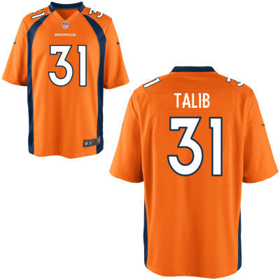 Nike Broncos 31 Talib Orange Game Jerseys