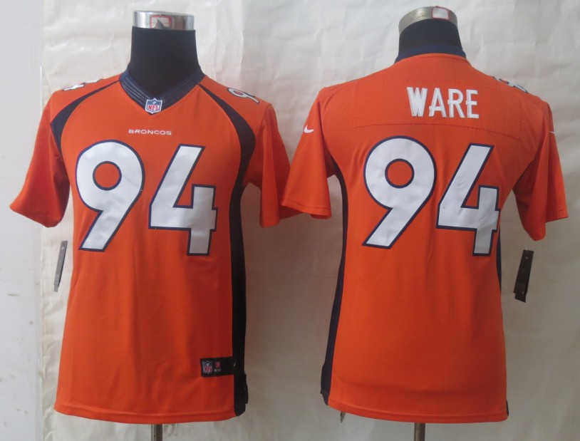 Nike Broncos 94 Ware Orange Limited Youth Jerseys