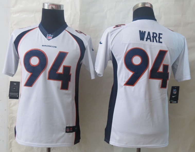 Nike Broncos 94 Ware White Limited Youth Jerseys