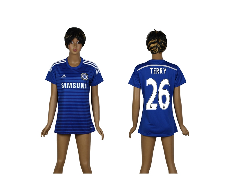 2014-15 Chelsea 26 Terry Home Thailand Women Soccer Jersey