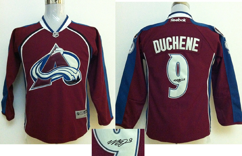Avalanche 9 Duchene Red Signature Edition Youth Jerseys