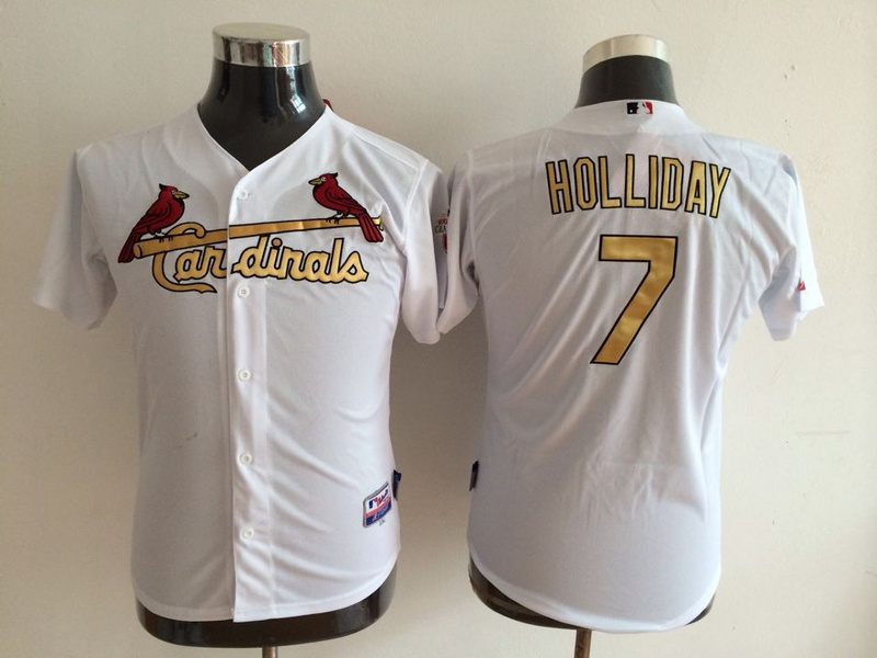 Cardinals 7 Holliday White Authentic 2012 Commemorative Youth Jersey
