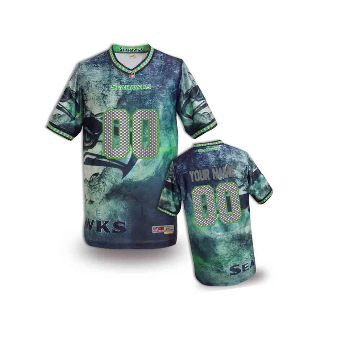 Nike Seahawks Customized Fashion Stitched Youth Jerseys02