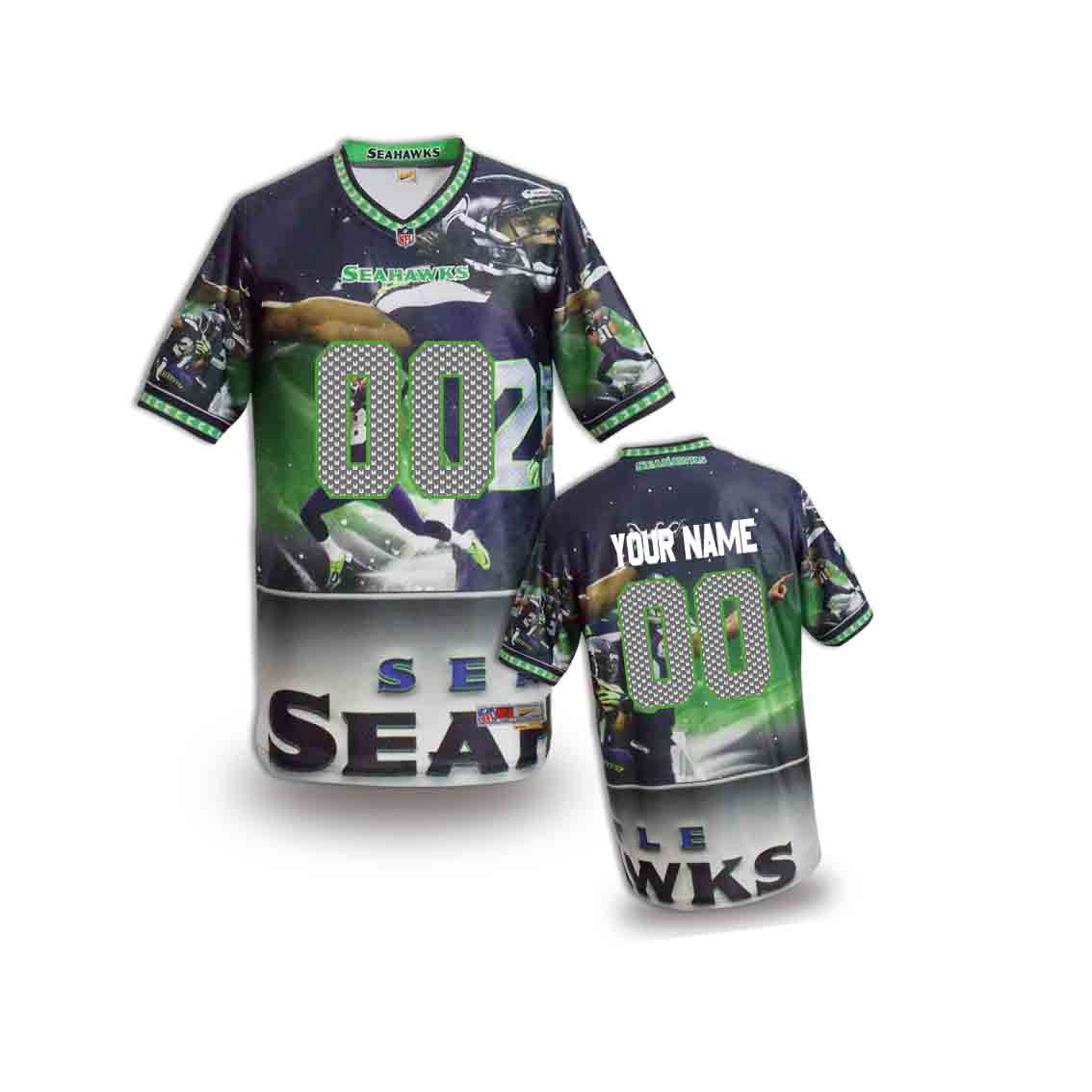Nike Seahawks Customized Fashion Stitched Youth Jerseys03