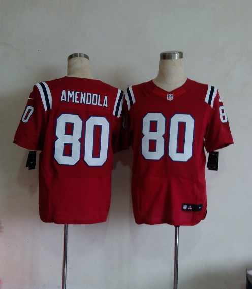 Nike Patriots 80 Amendola Red Elite Jerseys