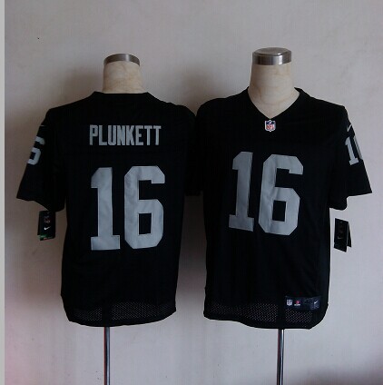 Nike Raiders 16 Plunkett Black Elite Jerseys
