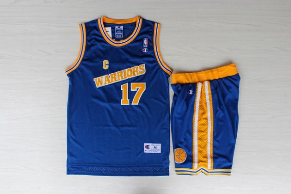 Warriors 17 Mullin Blue New Revolution 30 Jersey (With Shorts)