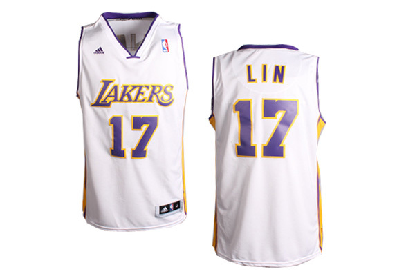Lakers 17 Lin White New Revolution 30 Jerseys