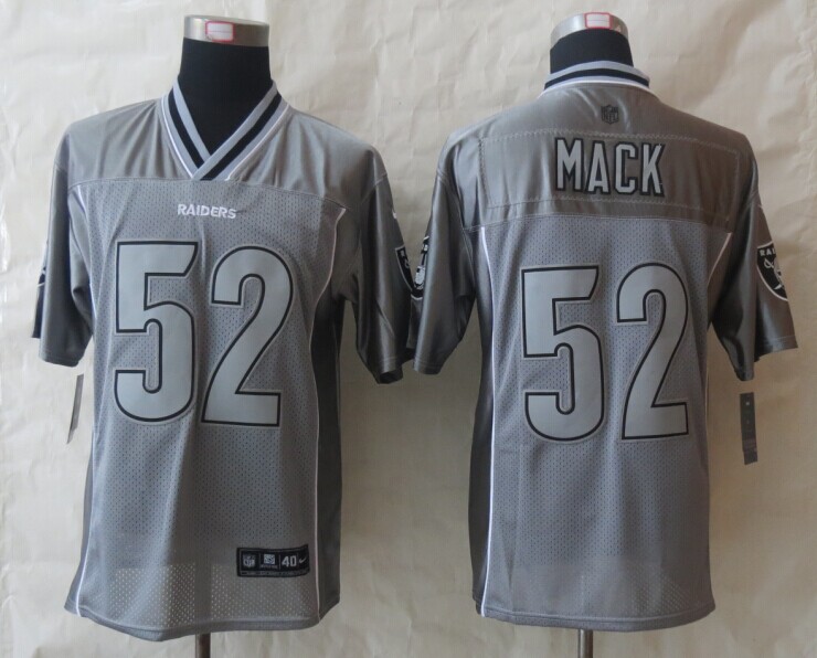 Nike Raiders 52 Mack Grey Vapor Elite Jerseys