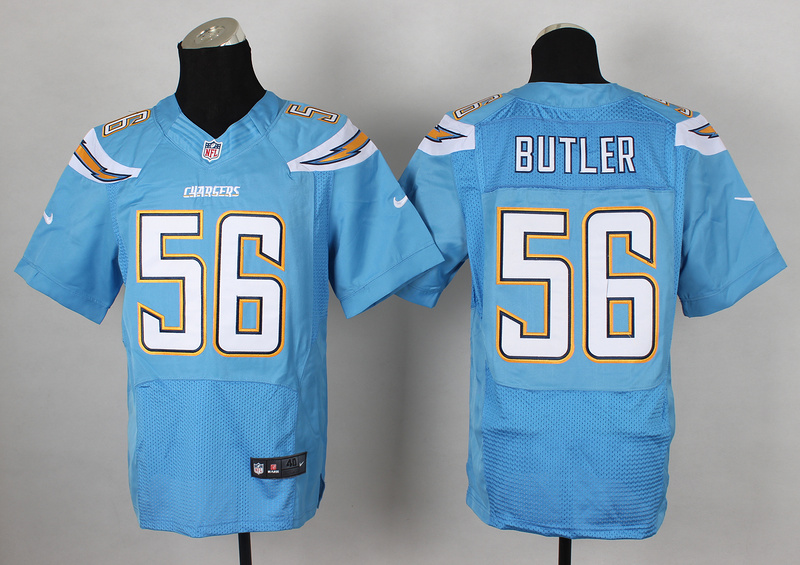 Nike Chargers 56 Butler Light Blue Elite Jersey