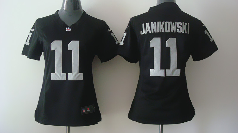 Nike Raiders 11 Janikowski Black Game Women Jerseys