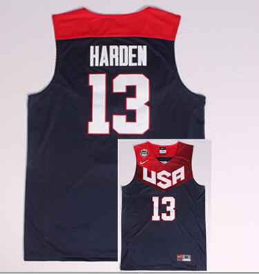 USA 13 Harden Blue 2014 Jerseys