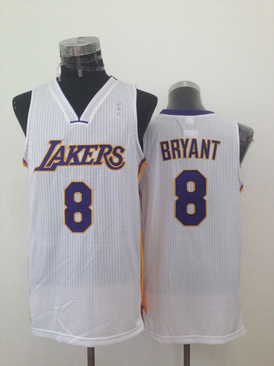 Lakers 8 Bryant White New Revolution 30 Jerseys
