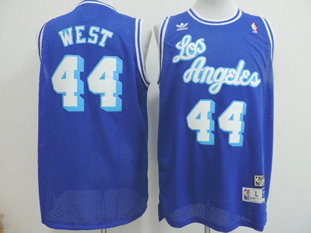 Lakers 44 West Blue Hardwood Classics Jerseys