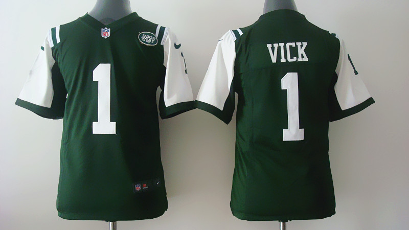 Nike Jets 1 Vick Green Youth Game Jerseys