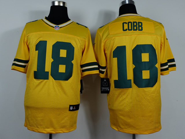 Nike Packers 18 Randall Cobb Yellow Elite Jersey