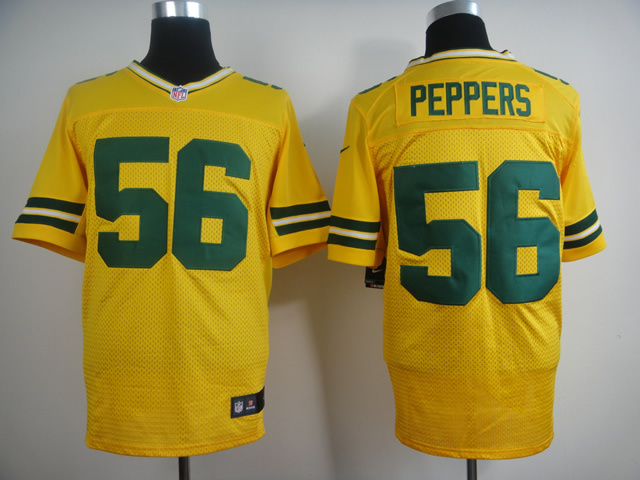 Nike Packers 56 Peppers Yellow Elite Jerseys