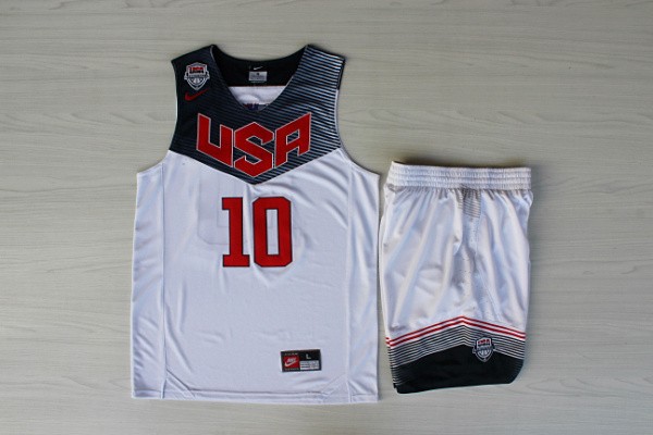 USA Basketball 2014 Dream Team 10 Irving White Jerseys(With Shorts)