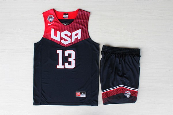 USA Basketball 2014 Dream Team 13 Harden Blue Jerseys(With Shorts)
