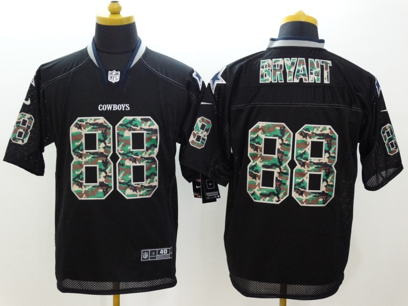 Nike Cowboys 88 Dez Bryant Black Camo Elite Jersey